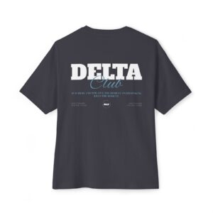 Camiseta Oversize Gris Grafito Delta Club